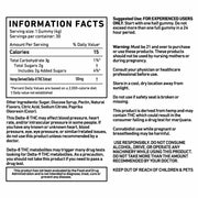 Cannabis Life Mango Haze gummies information panel showing 50mg Delta-8 THC per gummy, ingredients, and warnings.