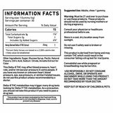 Cannabis Life Mango Twist gummies information panel showing 25mg Delta-8 THC per gummy, ingredients, and warnings.
