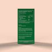 Back of Green Roads Cordyceps Capsules box showing supplement facts, ingredients, directions, and warnings.
