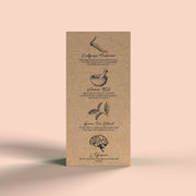 Side of Green Roads Cordyceps Capsules box with illustrations for cordyceps mushroom, vitamin B12, green tea extract, and L-tyrosine.
