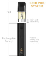 3CHI | True Strains THC Vape Pod – Full Throttle | Sativa – 2g Disposable Vape Pod – Podbattery Instructions 633X800