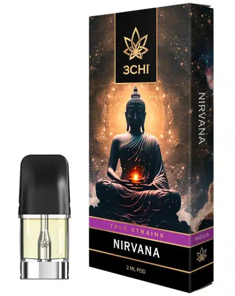 3CHI | True Strain THC Vape Pod - Nirvana | Indica - 2g Disposable Vape Pod