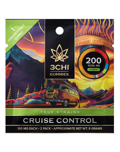 3CHI | True Strains High Potency Gummies Cruise Control Hybrid | 200mg - 2ct