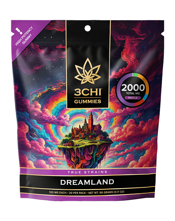 3CHI | True Strains High Potency Gummies Dreamland | 2000mg – 20ct – Gummy