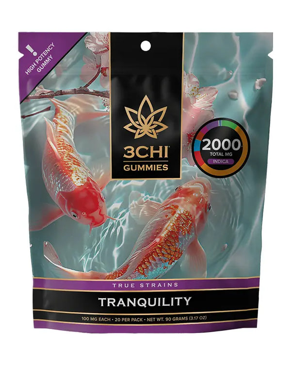 3CHI | True Strains High Potency Gummies Tranquility | 2000mg – 20ct – Gummy 633X800
