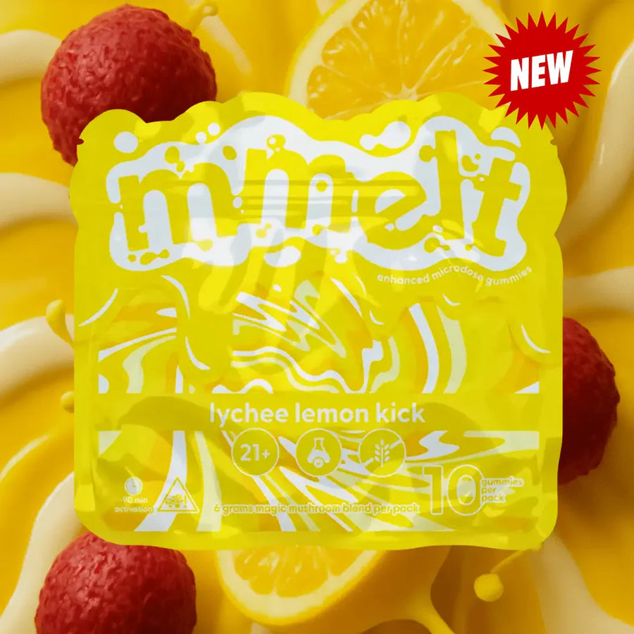 Mmelts Lychee Lemon Mushroom Gummies 10ct
