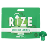 Front of Rize Sour Apple Mushroom Gummies package featuring sleek design and bold sour apple-inspired artwork
