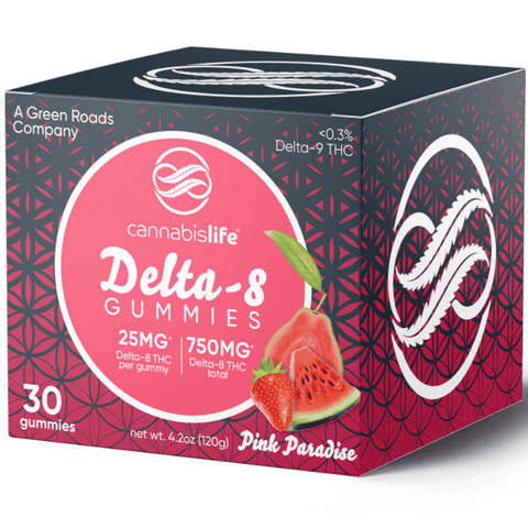 Cannabis Life | Delta-8 THC Gummies - Pink Paradise | 25mg - 30ct