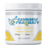 Cannabis Pharmacy Delta-8 THC Plus Gummies 30 count - Cinnamon Crunch flavor with 50mg Delta 8, 1mg THCA, and 1mg THCP