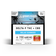 Green Roads | Delta-9 THC Gummies 25:1 Cherry Lime Pie | 6mg THC + 150mg CBD – 30ct – front view