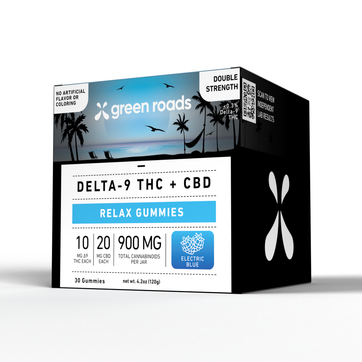 Green Roads Delta-9 THC Gummies 10mg THC + 20mg CBD - 30ct Electric Blue
