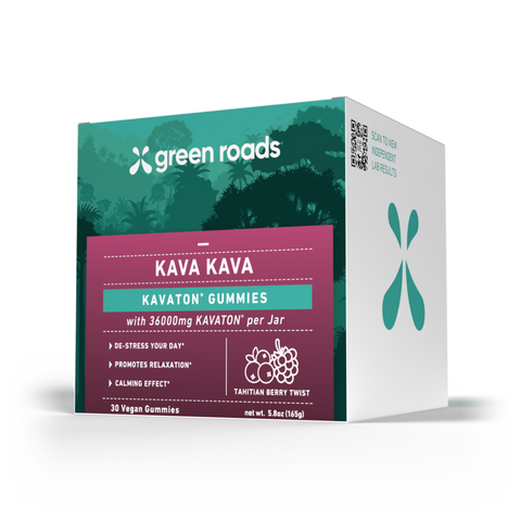Green Roads | Kava Gummies - Tahitian Berry Twist | 1200mg Kavaton - 30ct