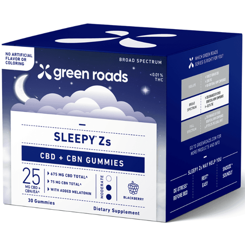 Green Roads | Sleepy Z's Sleep Gummies | 25mg-30 Count