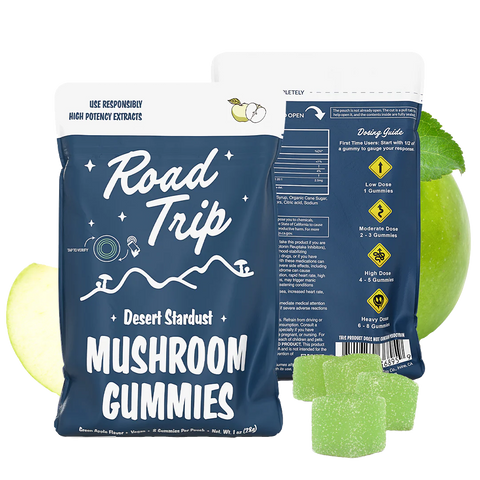 Road Trip | Green Apple Mushroom Gummies  | Desert Stardust - High Potency Extract - 8ct