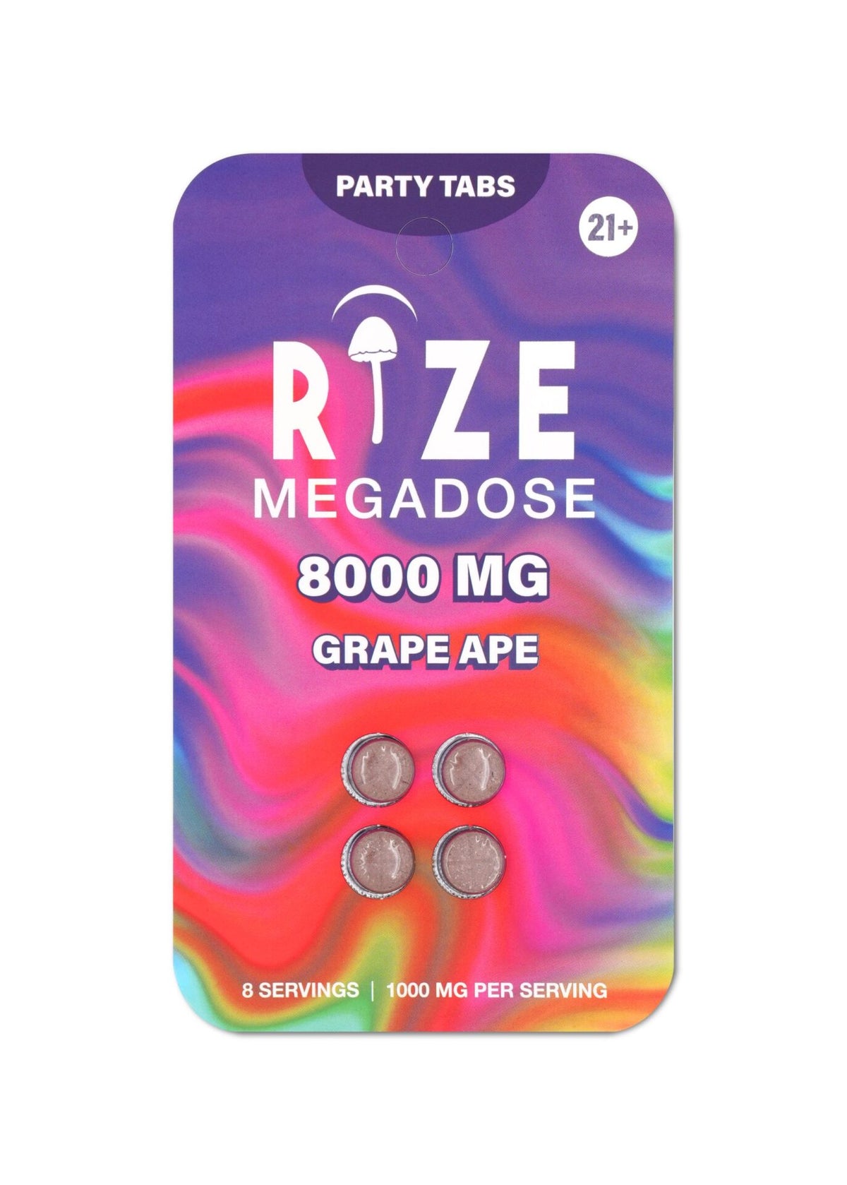 Rize | Grape Ape Party Tabs | 8000mg – 4pc – Megadose Blisters