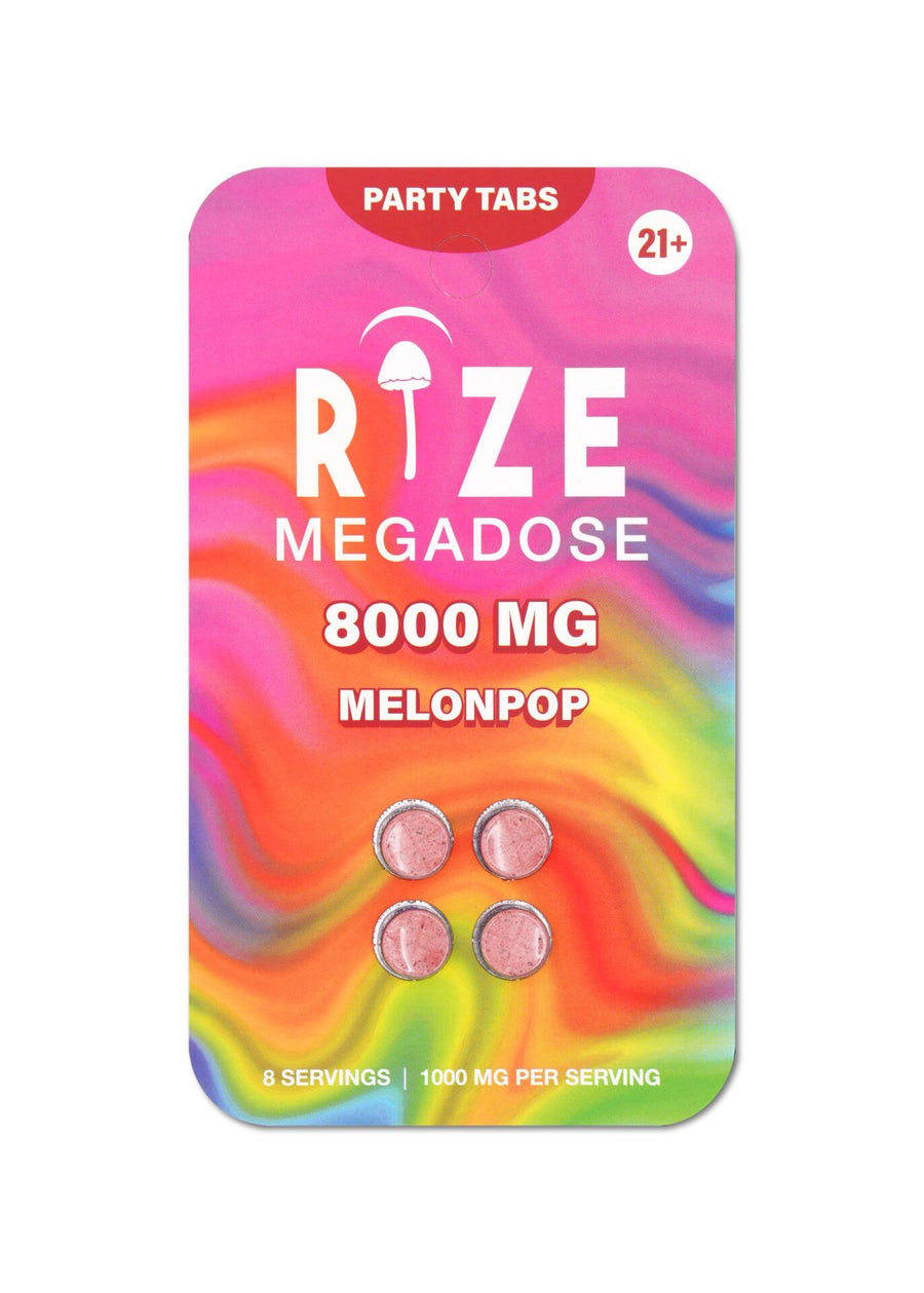 Rize | Melon Pop Party Tabs | 8000mg – 4pc – Megadose Blisters Melonpop