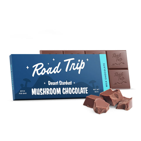 Road Trip | Milk Chocolate Mushroom Bar | Desert Stardust - High Potency - 8ct Squares