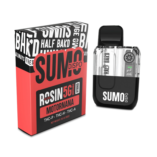 Half Bak’d | Rosin Blend Sumo THC Vape – Motornana | 5G – Hybrid Disposable