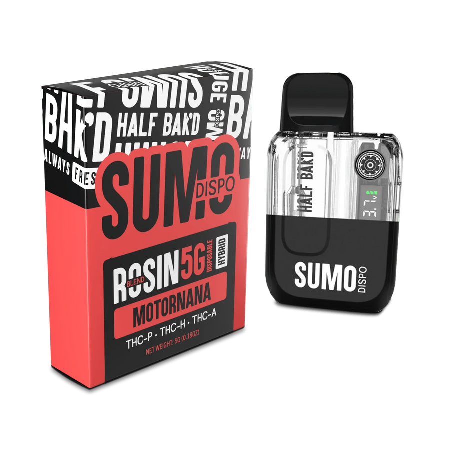Half Bak’d | Rosin Blend Sumo THC Vape – Motornana | 5G – Hybrid Disposable