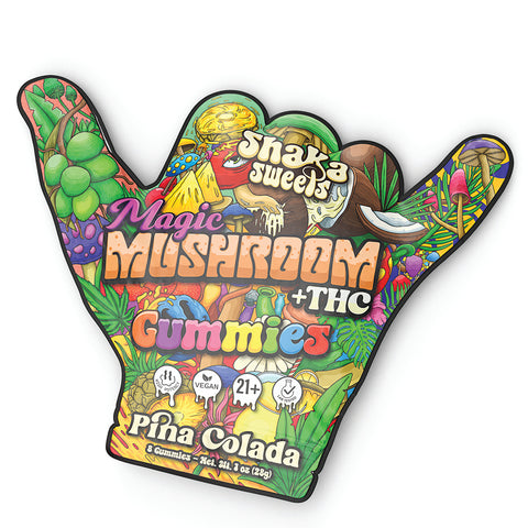 Shaka Sweets | Magic Mushroom + THC Gummies | Pina Colada - 8ct