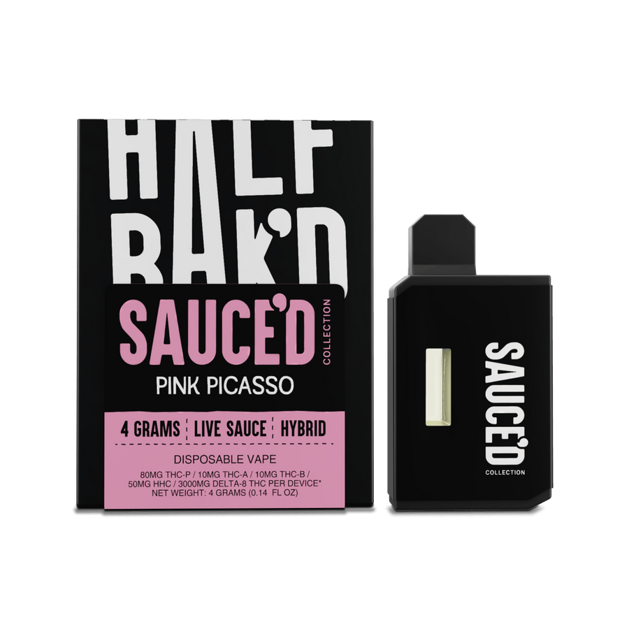 Half Bak'd SAUCE'D Pink Picasso 4G Disposable - Front