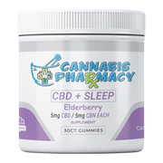 Sleep Light Gummies 5mg CBN + 5mg CBD + 2.5mg Melatonin Elderberry 30ct