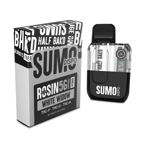 Half Bak'd | Rosin Blend Sumo THC Vape - White Widow | 5G - Hybrid Disposable
