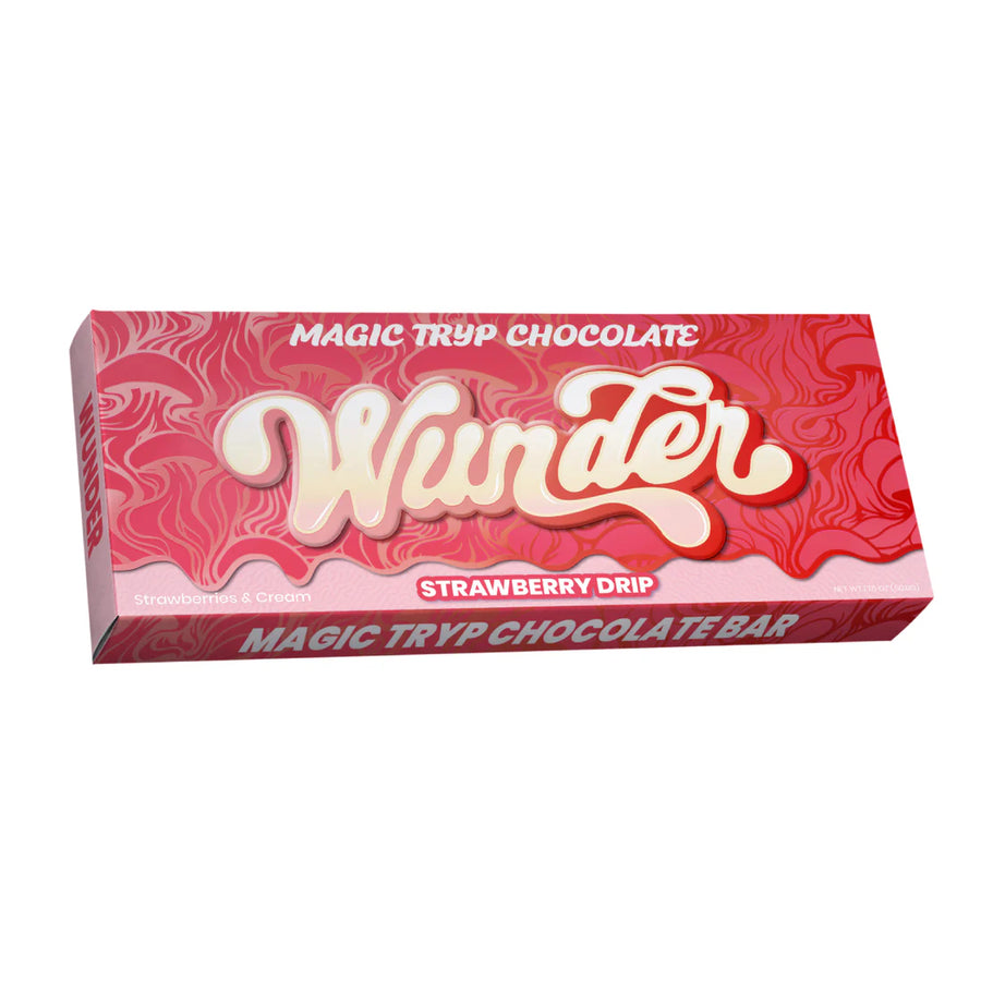 Wunder | Strawberry Drip Mushroom Chocolate | Magic Tryp Chocolate Bar
