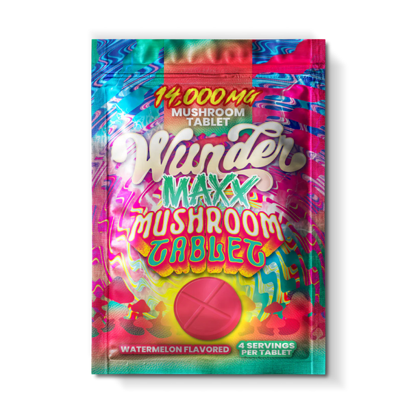 Alt Text: Wunder Watermelon Mushroom Tablets – Maxx Functional Mushroom Tablets with 14,000mg Nootropics