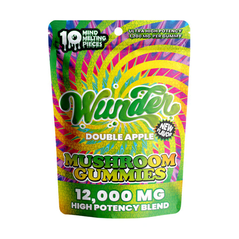 Wunder | Double Apple Mushroom Gummies | 2400mg Entheogenic Extract - 10ct