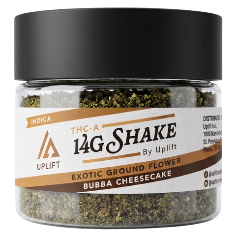 Uplift | 14 Gram Exotic THC-A Shake Flower | Bubba Cheesecake - Indica