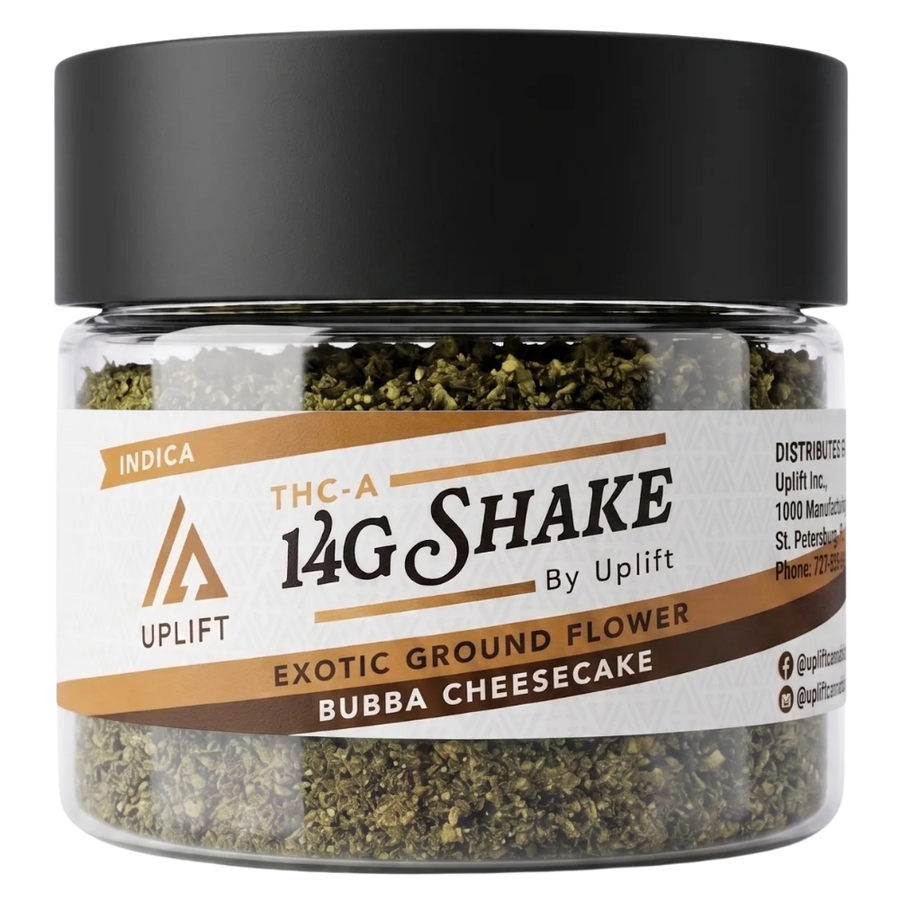 Uplift | 14 Gram Exotic THC-A Shake Flower | Bubba Cheesecake – Indica