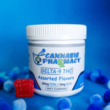 Cannabis Pharmacy THC Gummies with 10mg Delta 9 THC for a balanced relaxation experience.