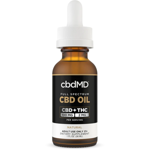 cbdMD | Full Spectrum CBD Tincture Natural Flavor | 3,000mg - 30 ML