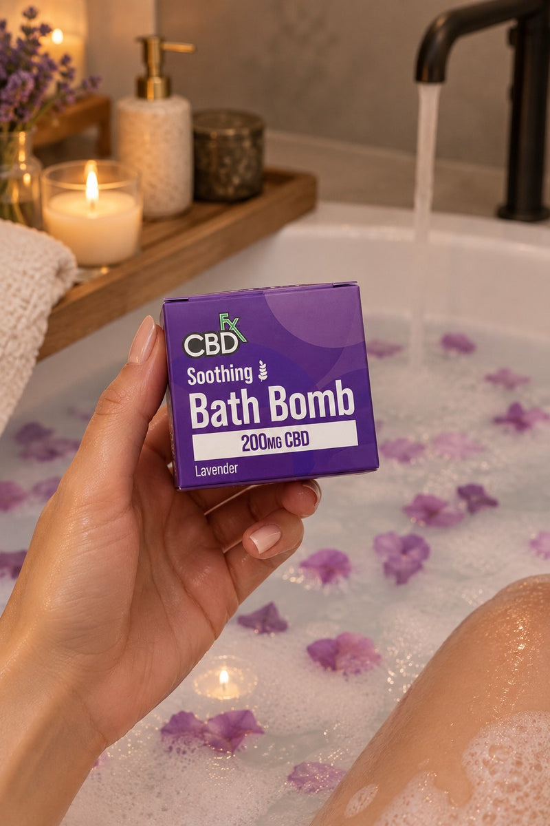 Warm water, quiet room, one bath bomb.