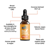 CBDfx CBD Oil For Dogs - Chicken Flavored - 250 to 2000mg