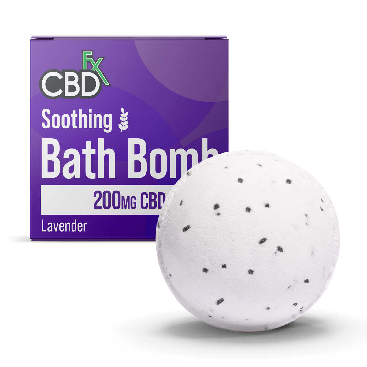 CBDfx CBD Bath Bomb 200mg Soothing Lavender