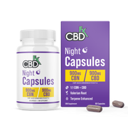 CBDfx CBD Capsules Night 900mg CBD + 900mg CBN - 60ct Night