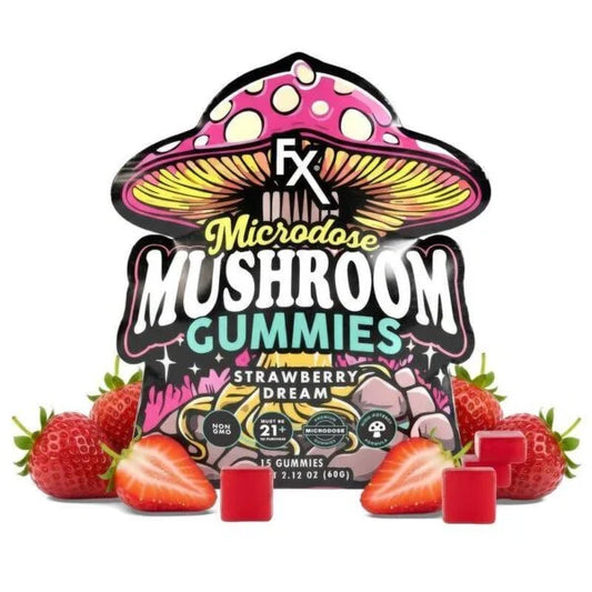CBDfx | Strawberry Dream Microdose Mushroom Gummies | 15ct – Render 2025 600X600