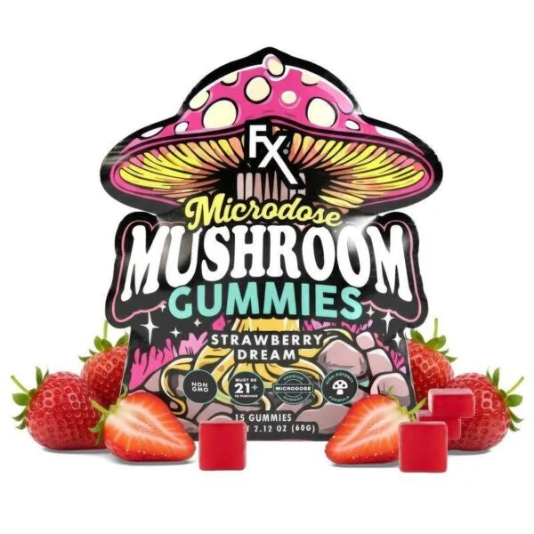 CBDfx | Strawberry Dream Microdose Mushroom Gummies | 15ct – Render 2025 600X600
