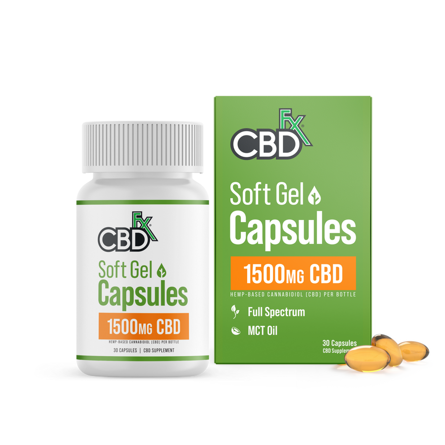 CBDfx | CBD Capsules Full Spectrum | 1500mg CBD – 30ct – Render Soft