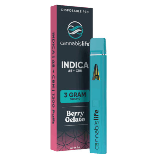 Cannabis Life | Berry Gelato THC Vape Pen | 3g Hybrid – Delta 8 THC Disposable Vape