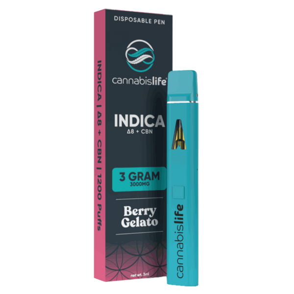Cannabis Life | Berry Gelato THC Vape Pen | 3g Hybrid – Delta 8 THC Disposable Vape