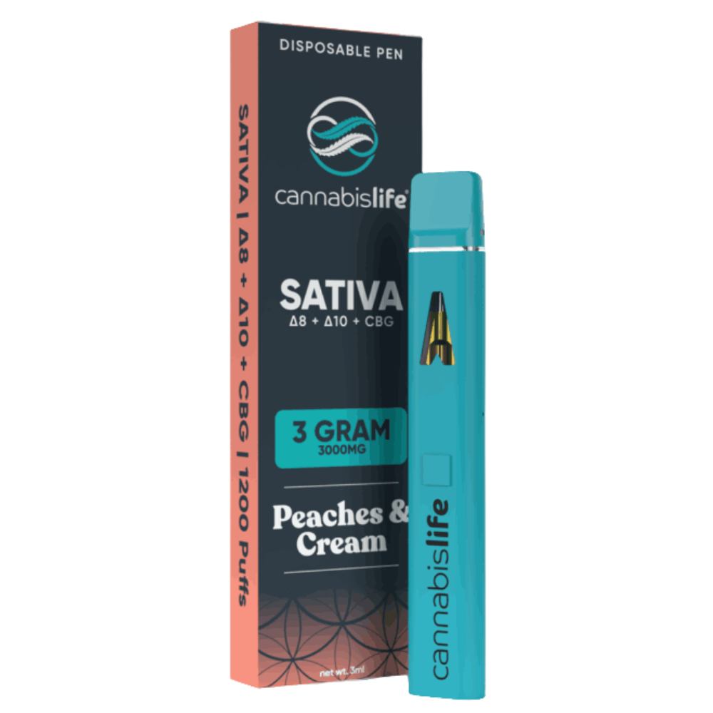 Cannabis Life Peaches N' Cream THC Vape Pen 3g Hybrid - Delta 8 Peaches N' Cream