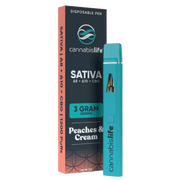 Cannabis Life Peaches N' Cream THC Vape Pen 3g Hybrid - Delta 8 Peaches N' Cream