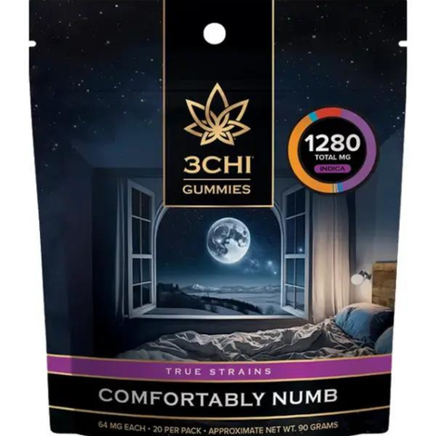 3CHI | True Strains High Potency Gummies Comfortably Numb Sativa | 300mg - 20ct