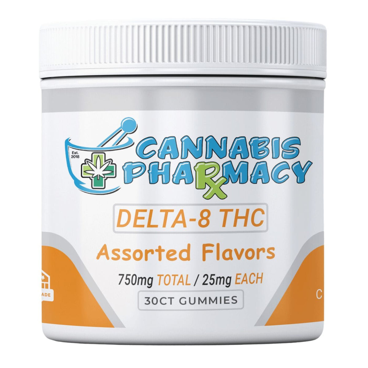 Delta-8 THC Gummies 25mg - 30ct Assorted Flavors