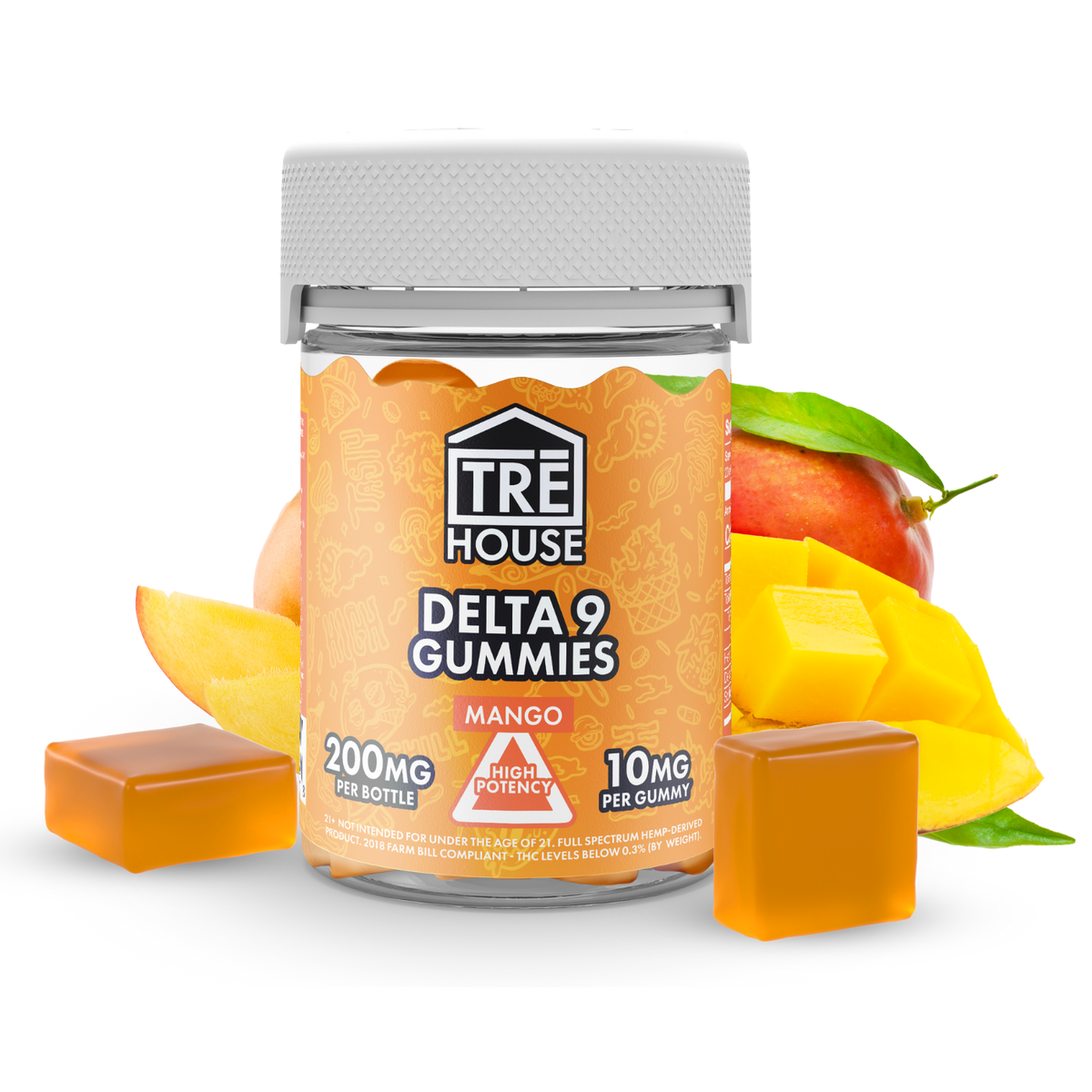 Delta-9 THC Gummies 10mg - 20ct Mango