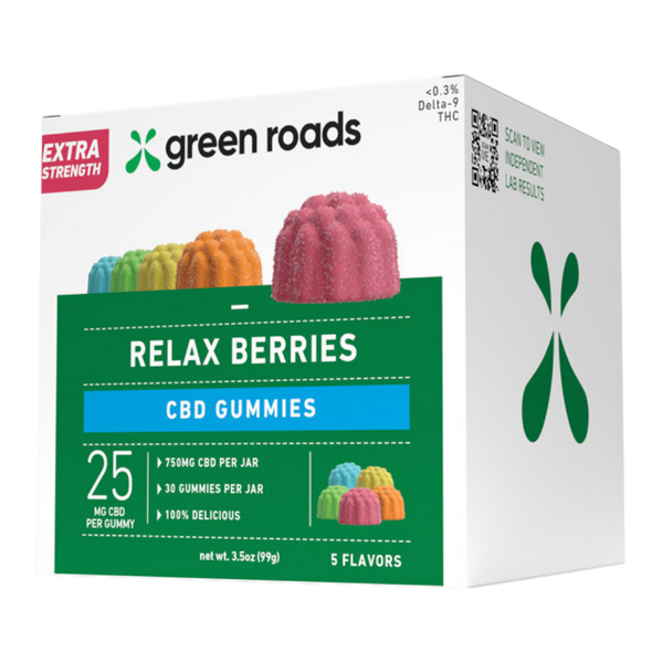 Green Roads | Extra Strength CBD Relax Berries | 25mg – 30ct