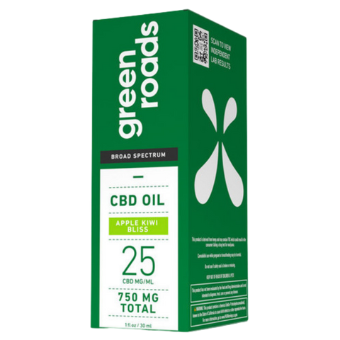 Green Roads | CBD Tincture | Apple Kiwi - Broad Spectrum CBD 750mg-30mL